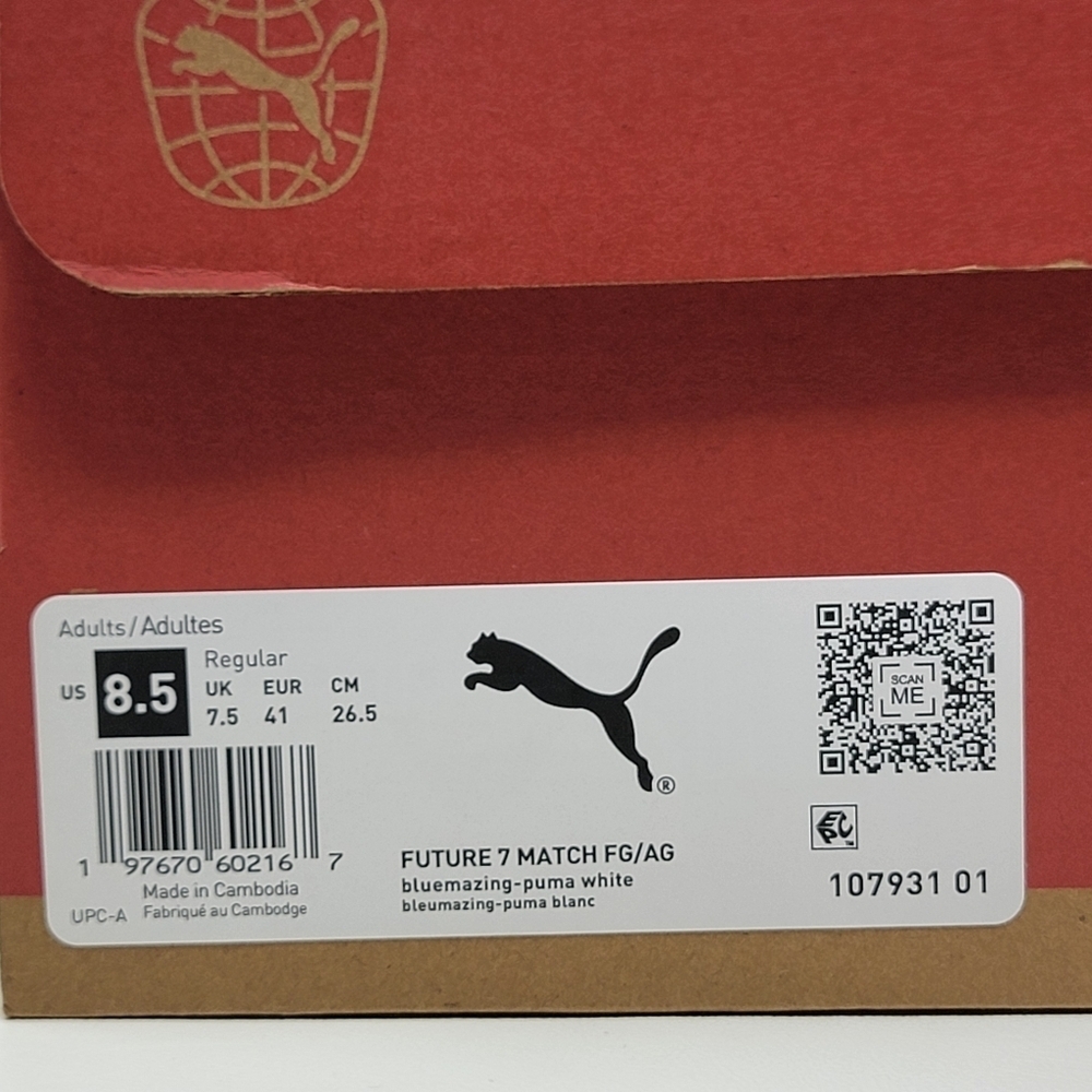 Puma Future 7 Match FG/AG Soccer Cleats 107931 01 Bluemazing Men’s Size 8.5 New - Picture 13 of 14